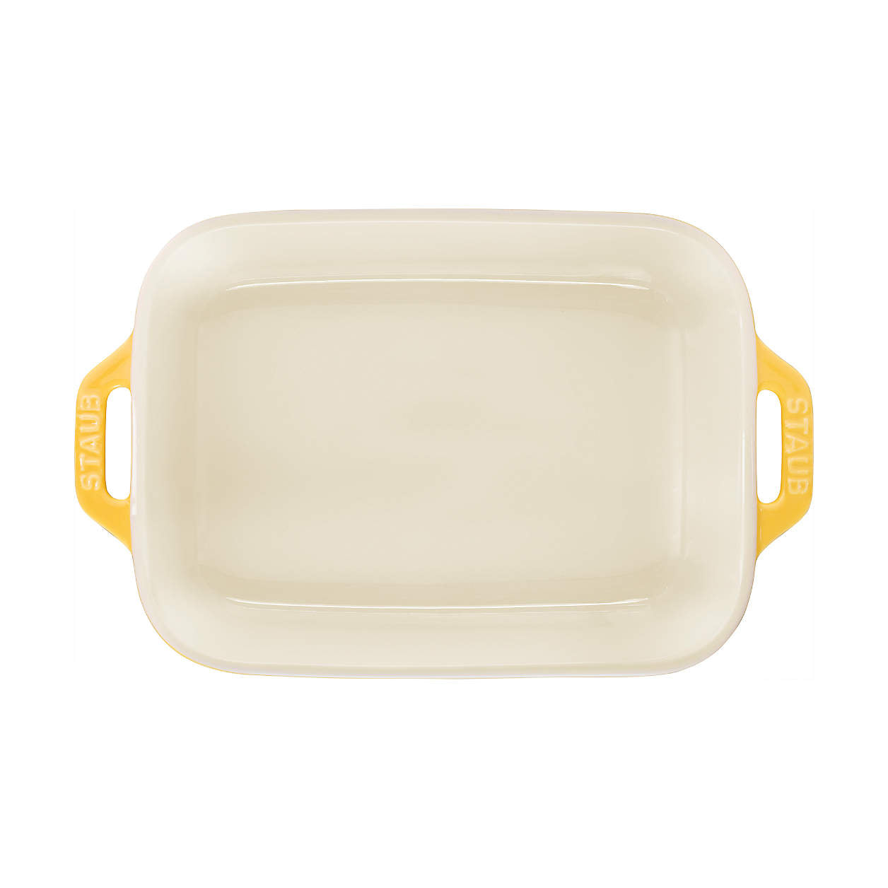 Staub Yellow Ceramic Stoneware Baking Dish, Set of 2