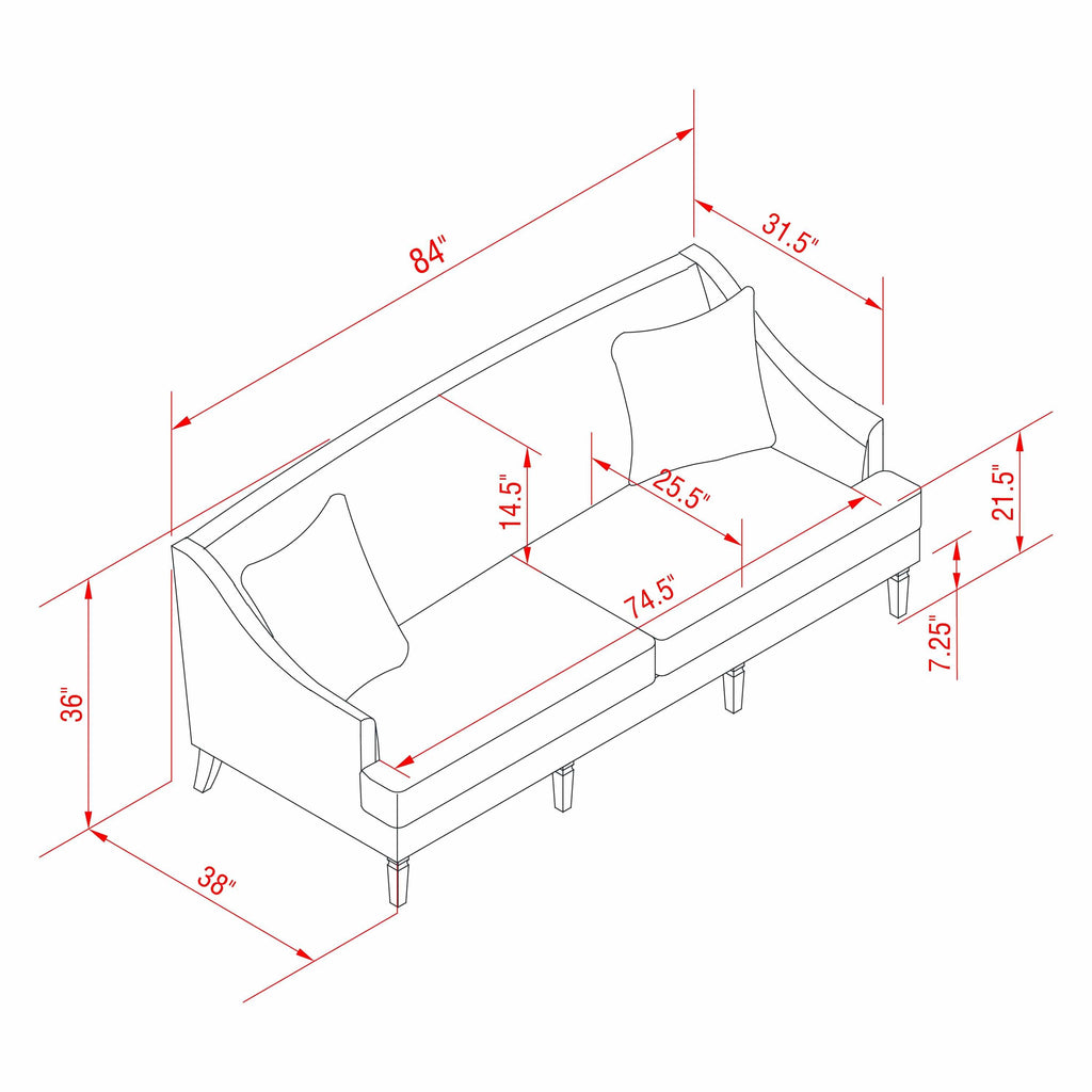Vijfhuizen Misty Gray Sofa - Clearance-2
