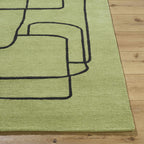 Vatsa Green Abstract Area Rug-3