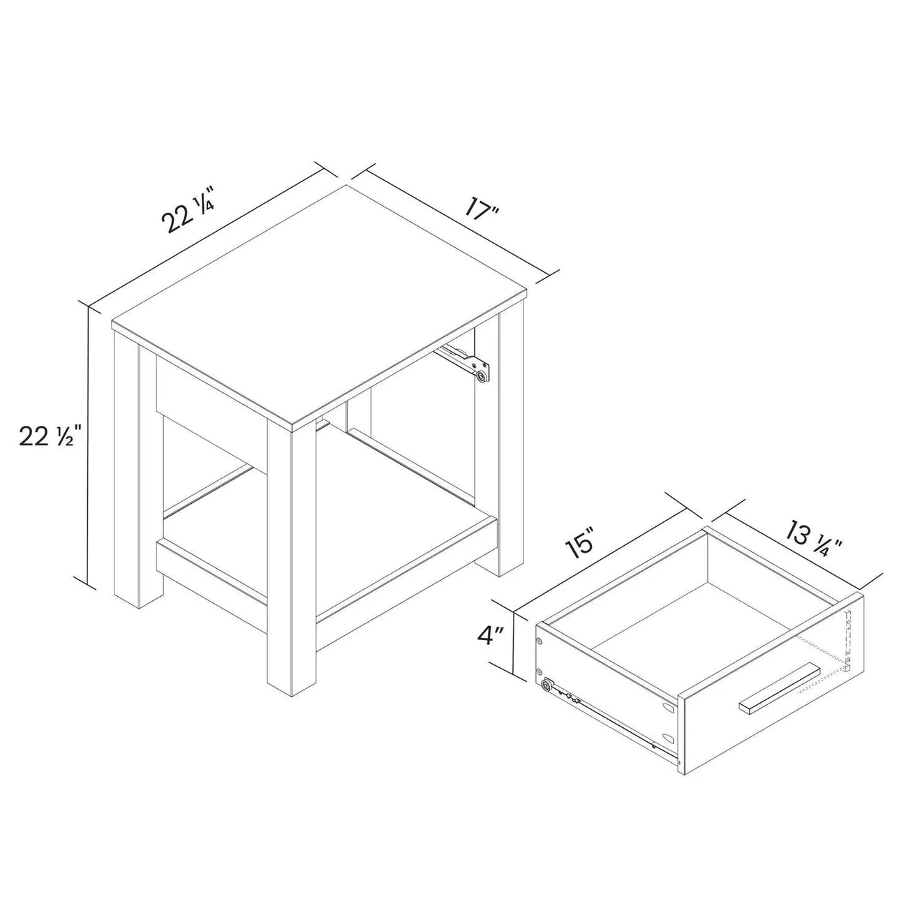 Forge Pine Nightstand