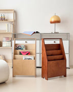 Vintage Wooden Magazine Rack-0