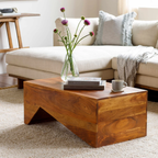 Aumbay Walnut Wooden Coffee Table