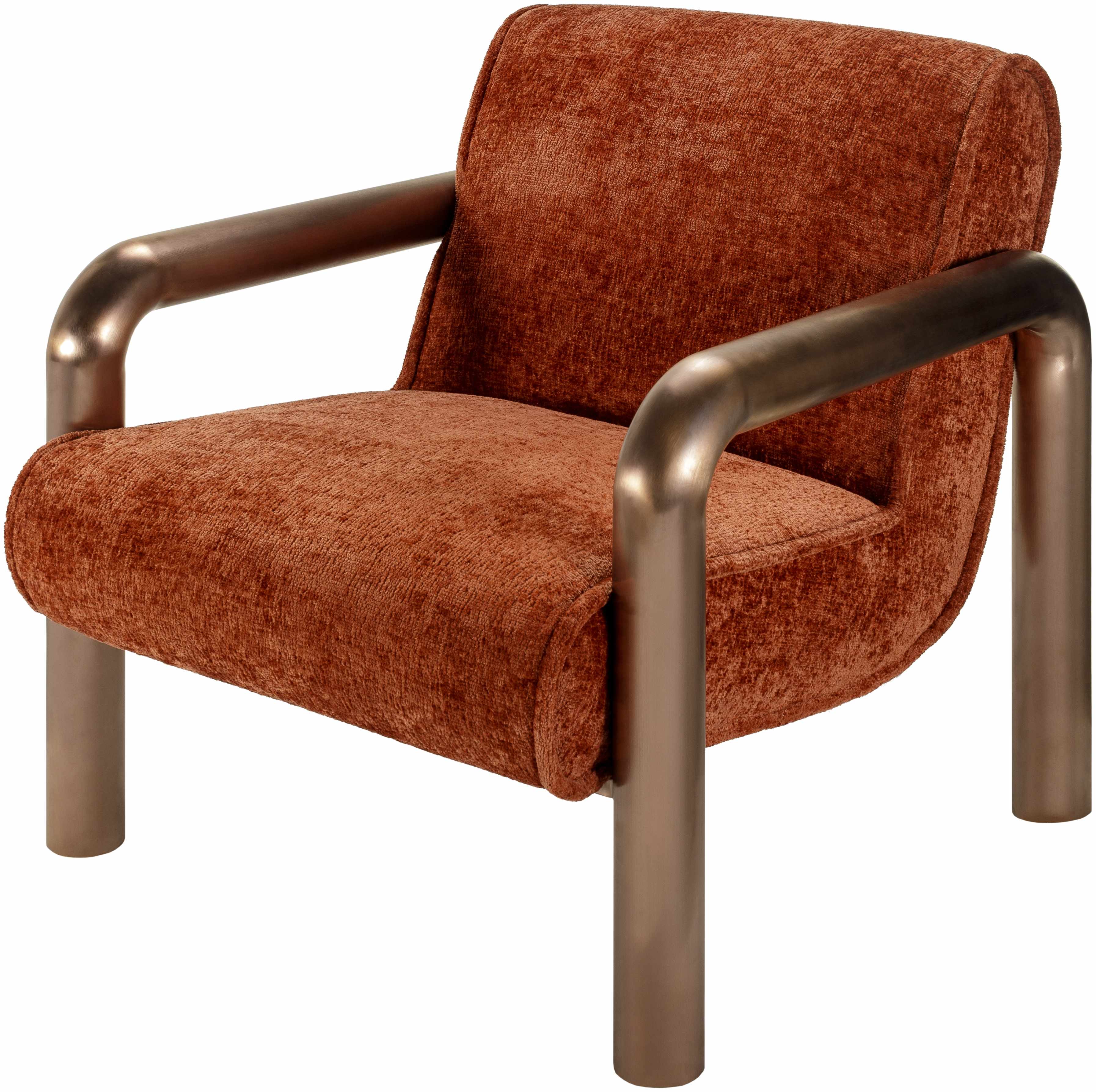 Brezolles Burnt Orange Accent Chair - Clearance-2