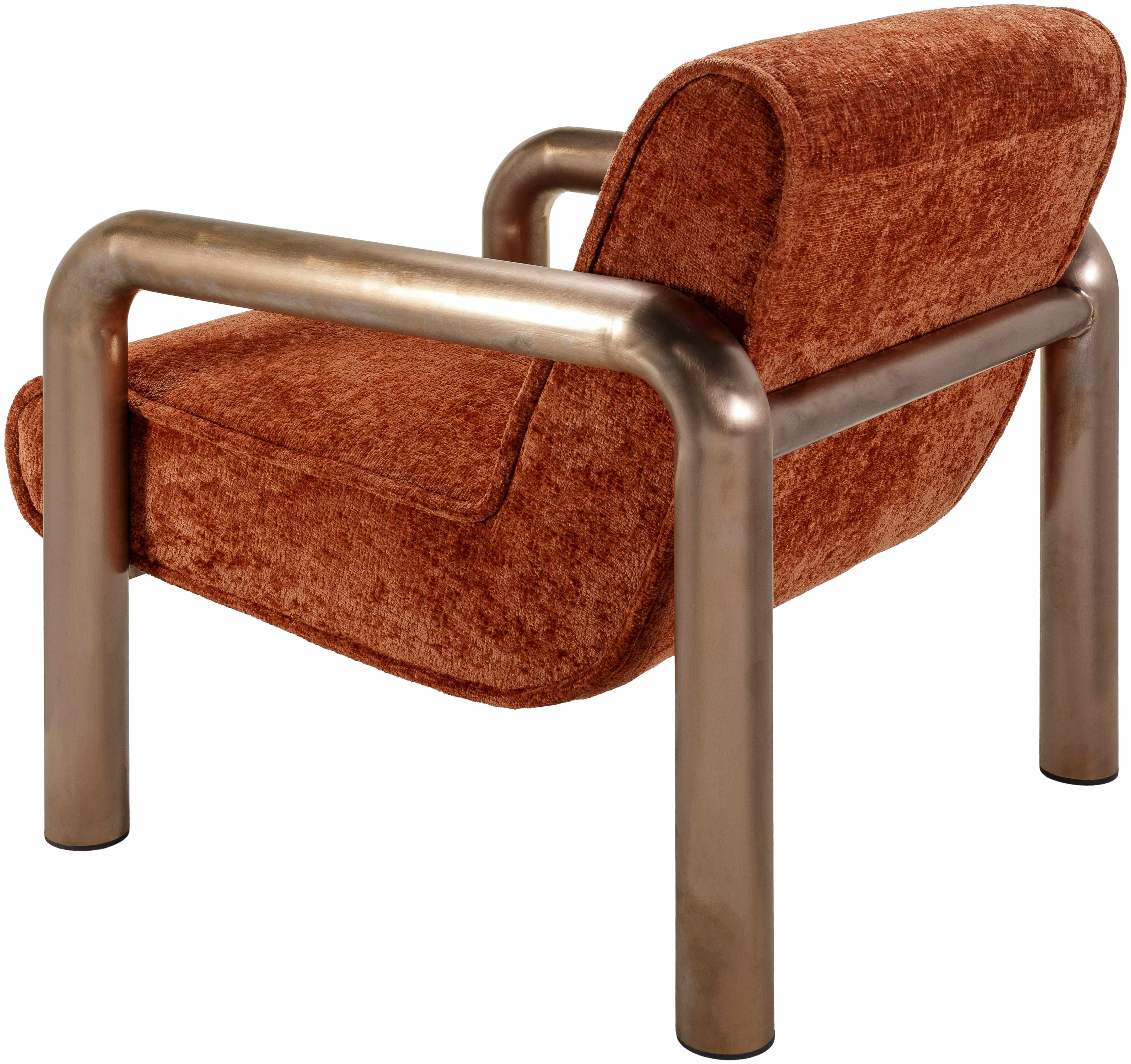Brezolles Burnt Orange Accent Chair - Clearance-4