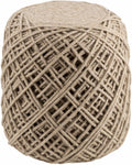 Bellingen Gray Handwoven Textured Pouf-1