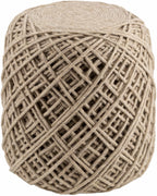 Bellingen Gray Handwoven Textured Pouf-1
