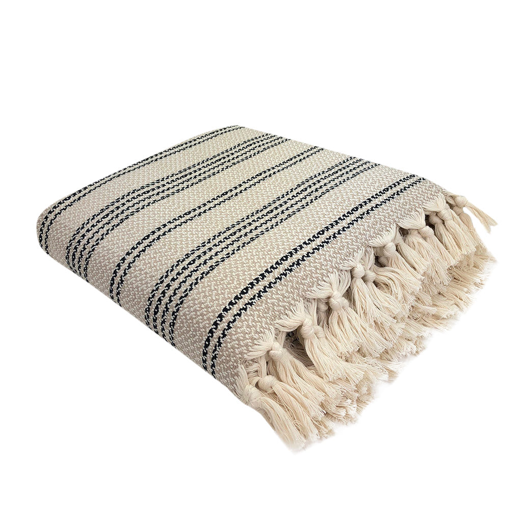 Woven Stripe Turkish Throw-4