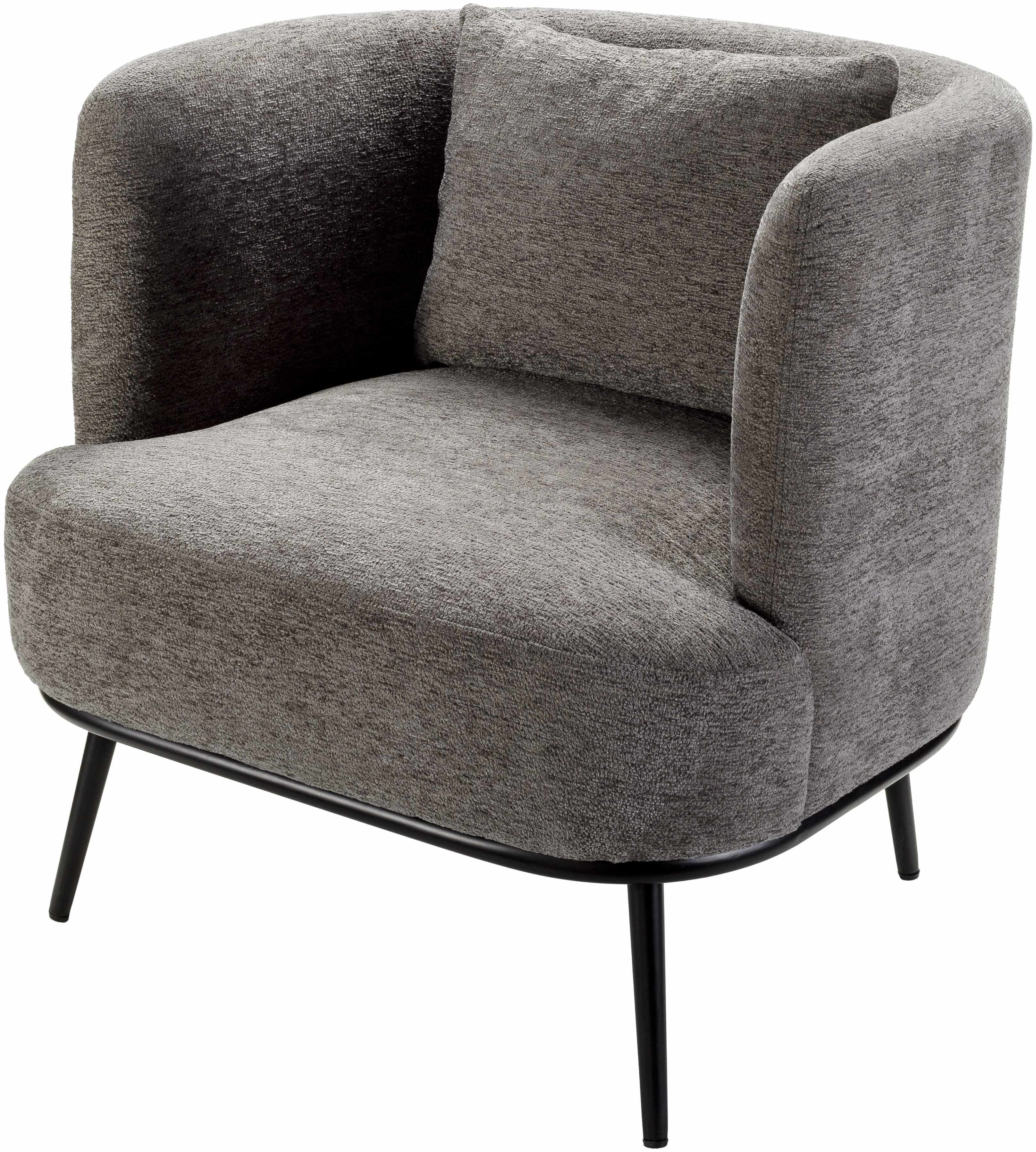 Courtisols Modern Curved Gray Accent Chair-4