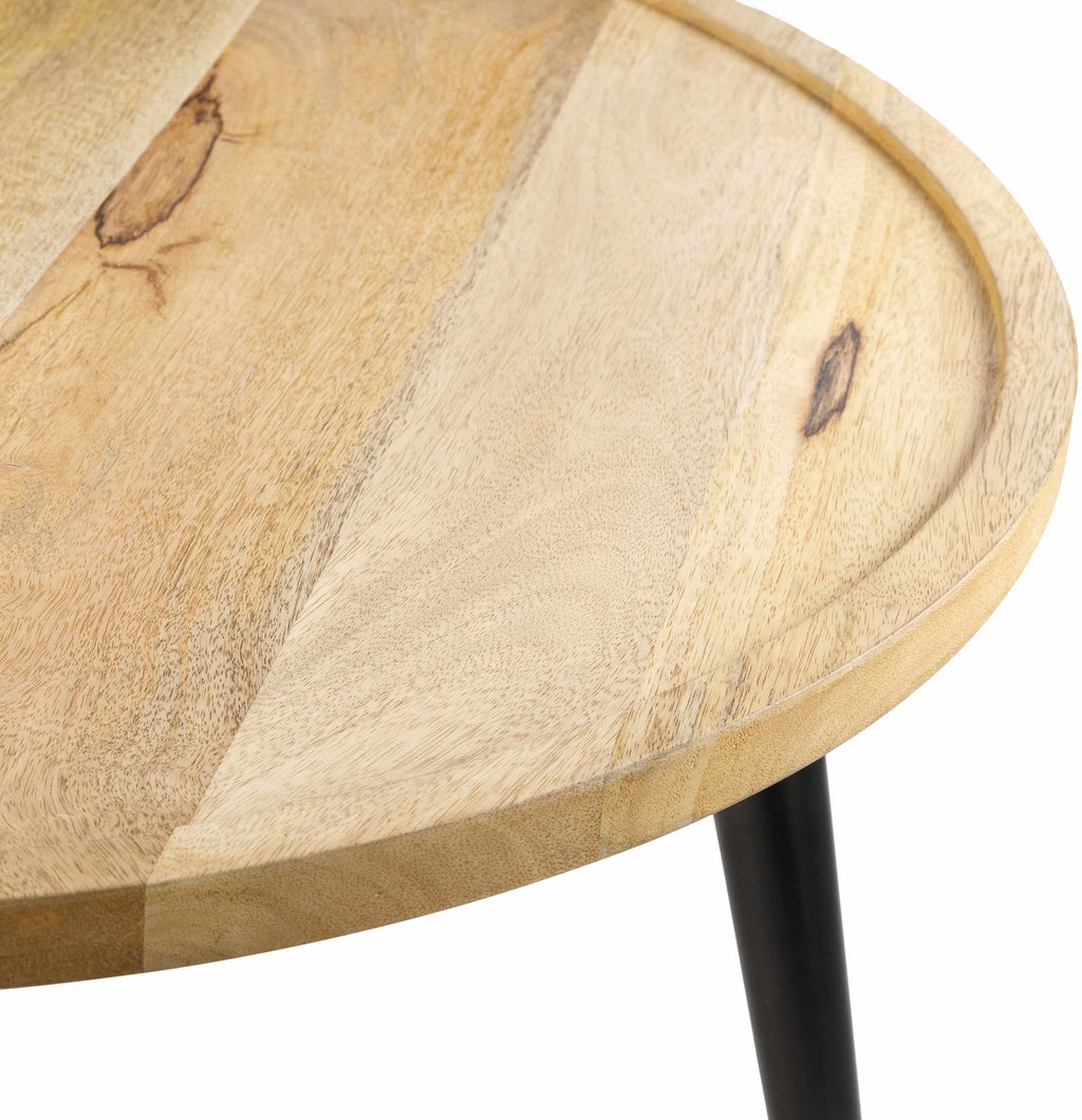 Casselman Wood Round Coffee Table-2