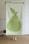 Cute Whimsical Pear Bath Towel - Ultra Soft, Absorbent, 100% Staple Cotton-0