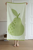 Cute Whimsical Pear Bath Towel - Ultra Soft, Absorbent, 100% Staple Cotton-0