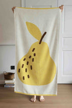 Cute Whimsical Pear Bath Towel - Ultra Soft, Absorbent, 100% Staple Cotton-1