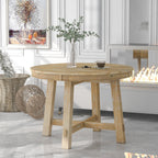 Farmhouse Round Extendable Dining Table-2