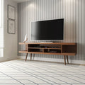 Manhattan Comfort Utopia 70" TV Stand with Splayed Wooden Legs-1