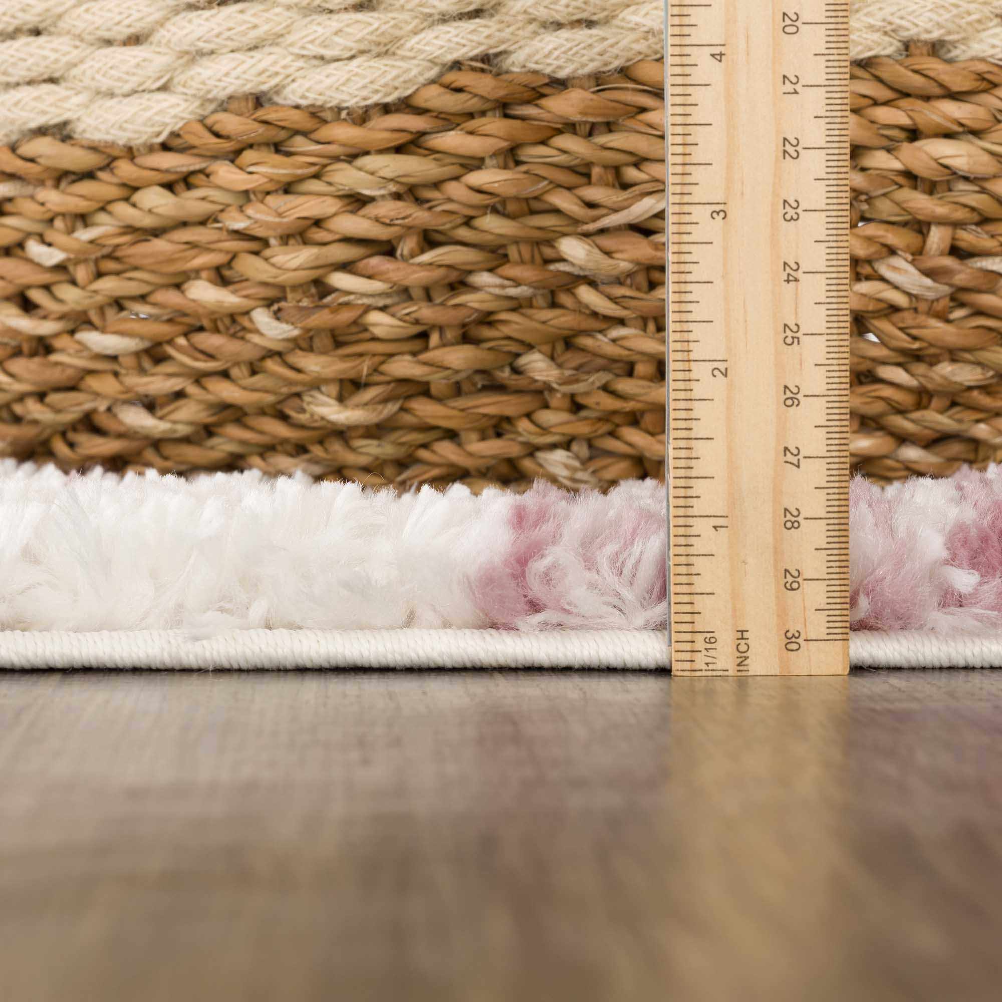 Trunding Plush Area Rug in Pink - Promo