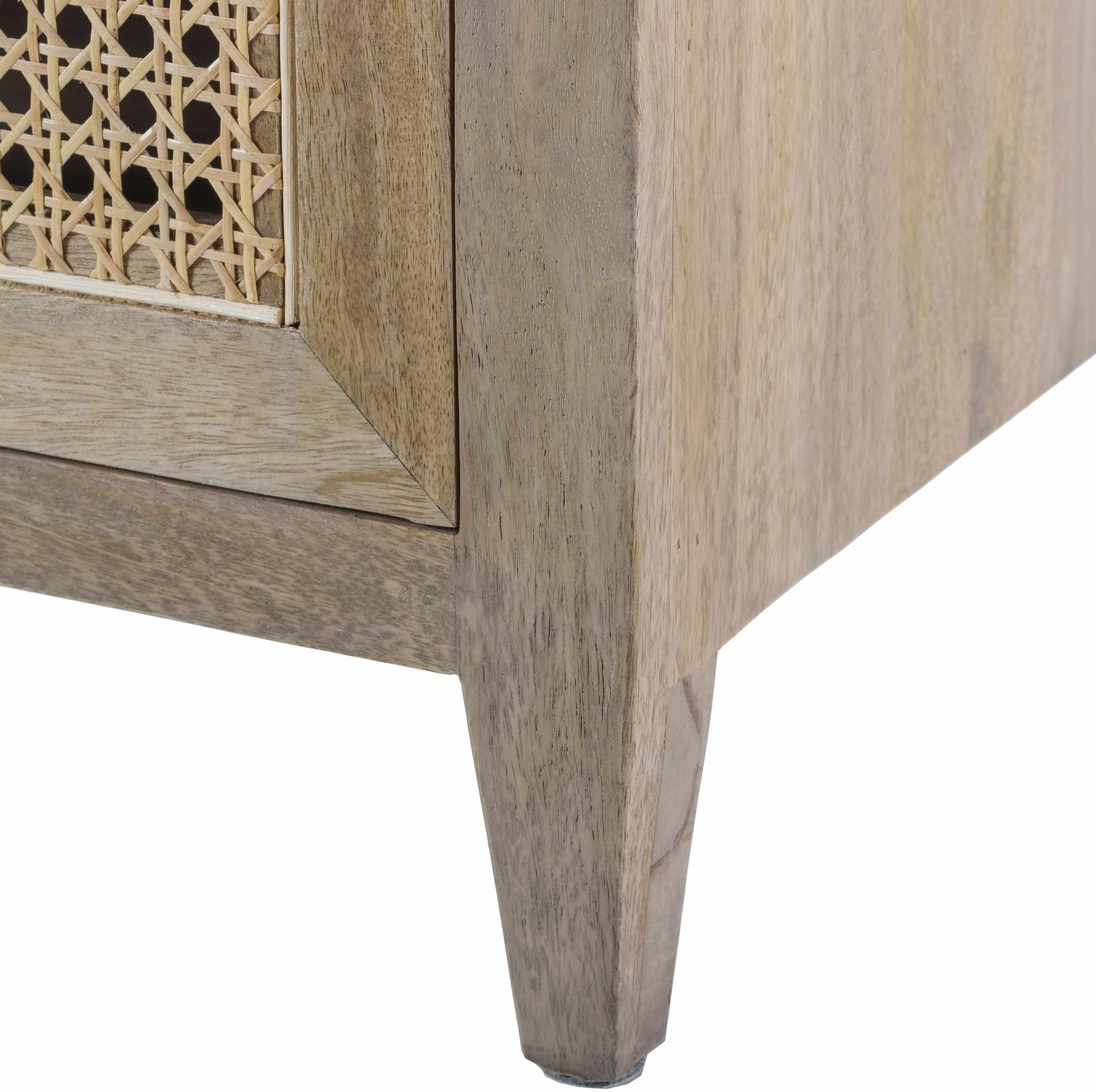 Ivangorod Natural Wood Rattan Console Table-2