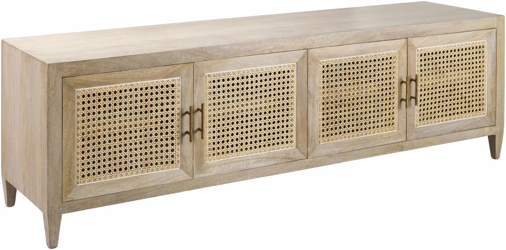 Ivangorod Natural Wood Rattan Console Table-4