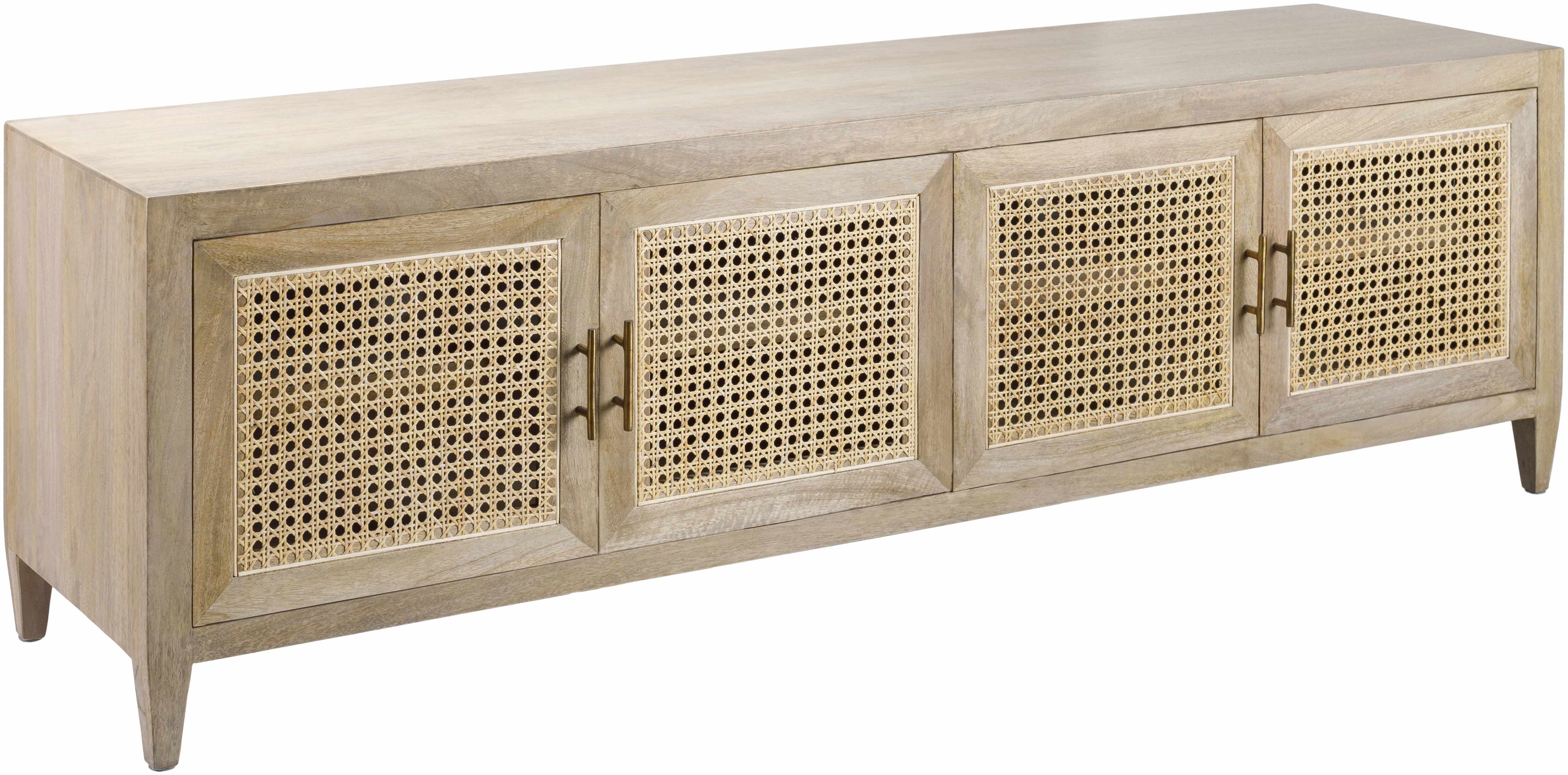 Ivangorod Natural Wood Rattan Console Table-4