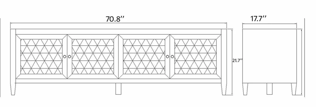 Ivangorod Natural Wood Rattan Console Table