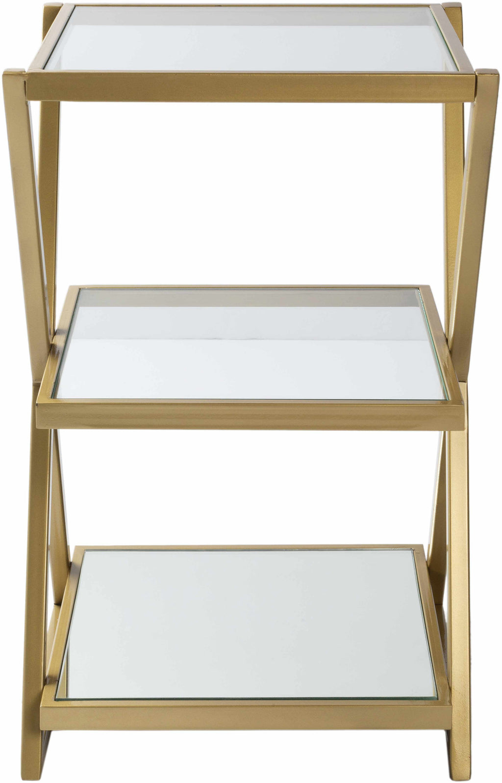 Greytown Gold Glass Triangular End Table-3