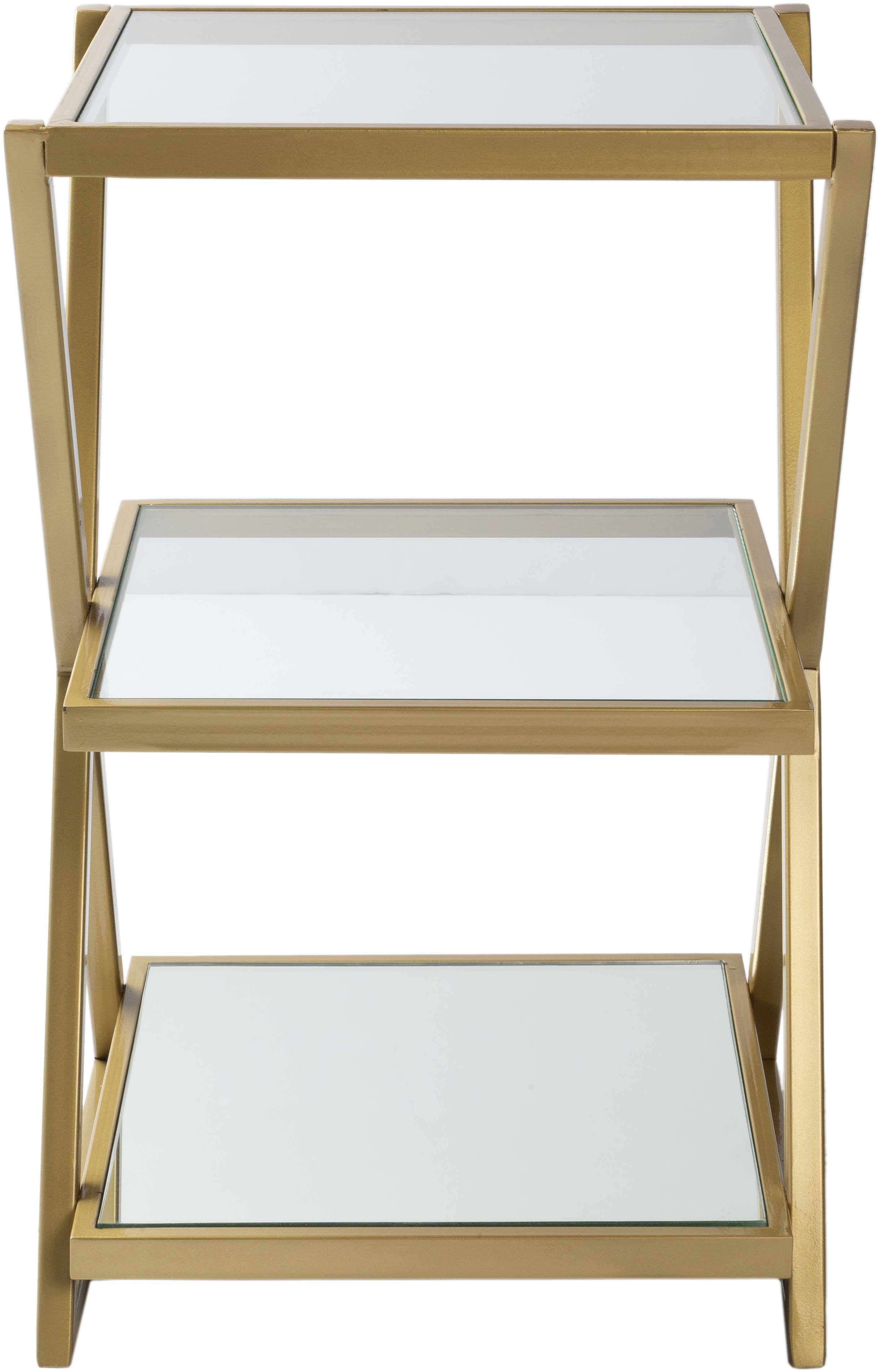 Greytown Gold Glass Triangular End Table-3