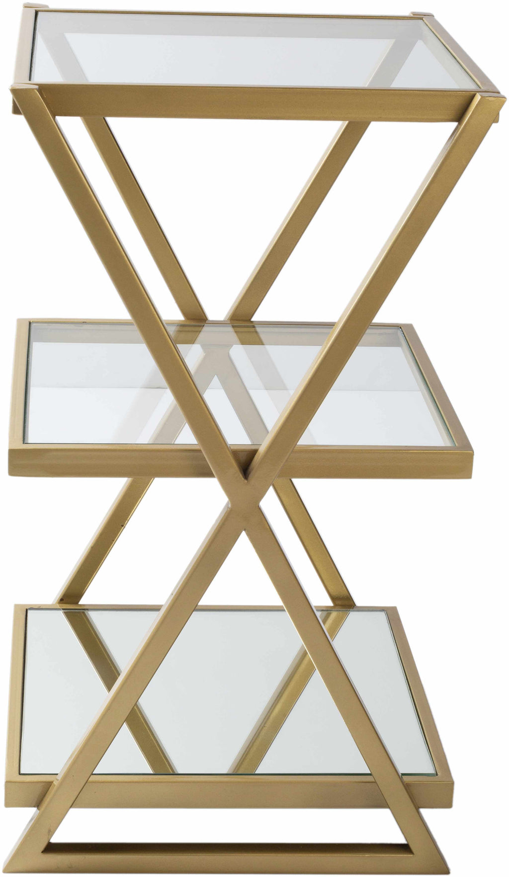 Greytown Gold Glass Triangular End Table-4