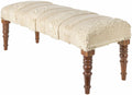Manzaneque Chenille Striped Beige Bench-0