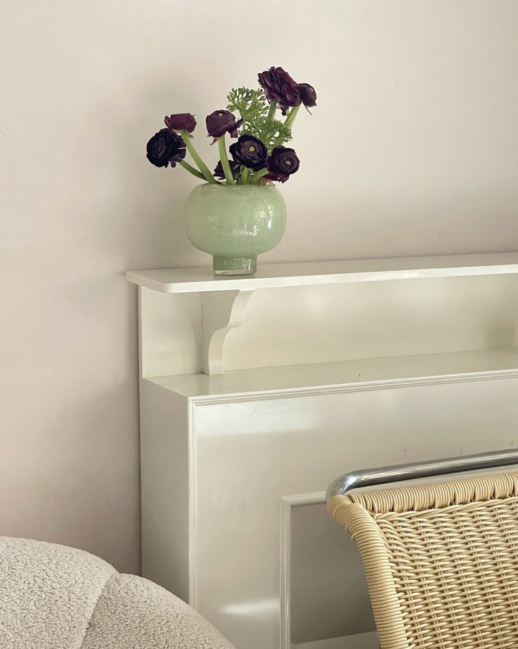 Green Round Glass Flower Vase-2