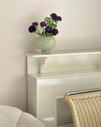 Green Round Glass Flower Vase-2