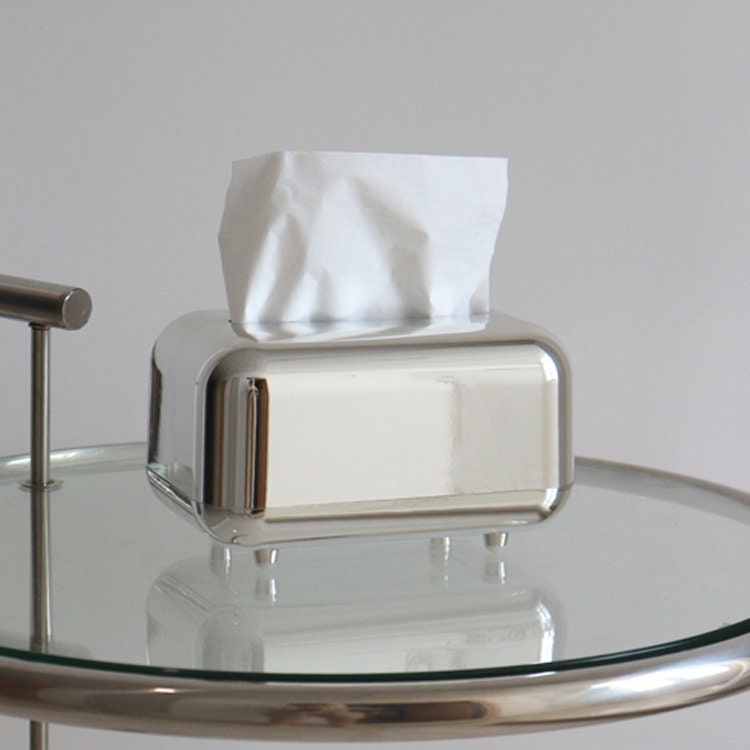 Silver Tissue Box Cover-0
