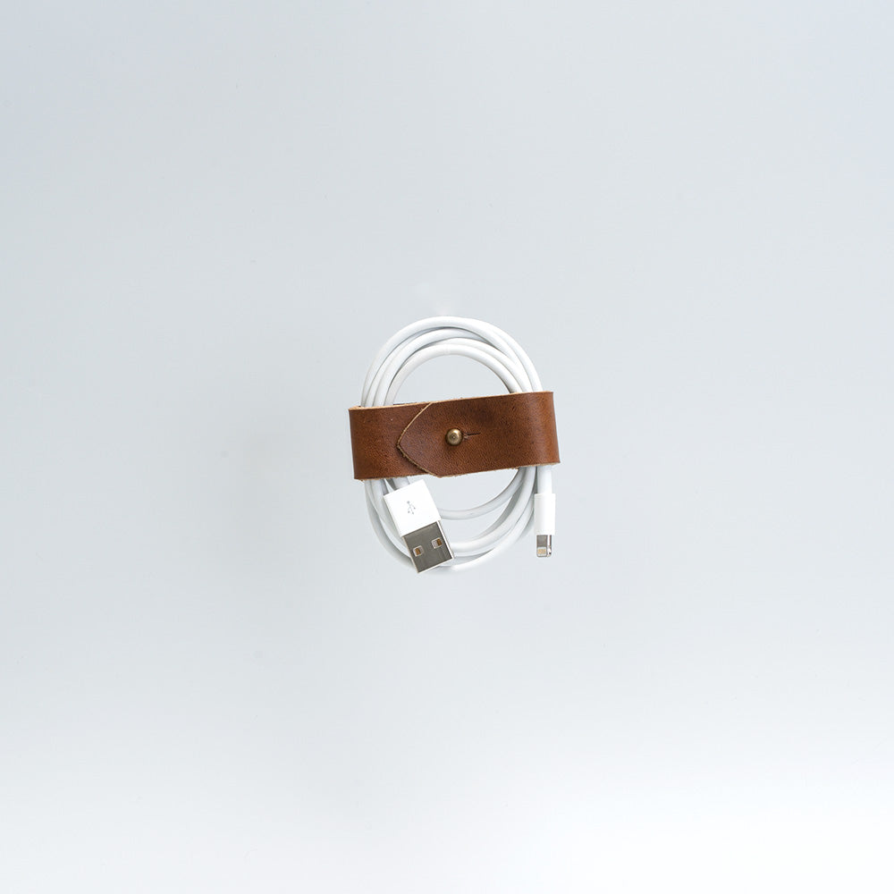 Leather organizer for charging cords-3