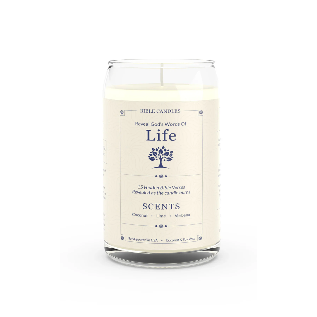 Life Bible Candle - Coconut, Lime & Verbena Scent