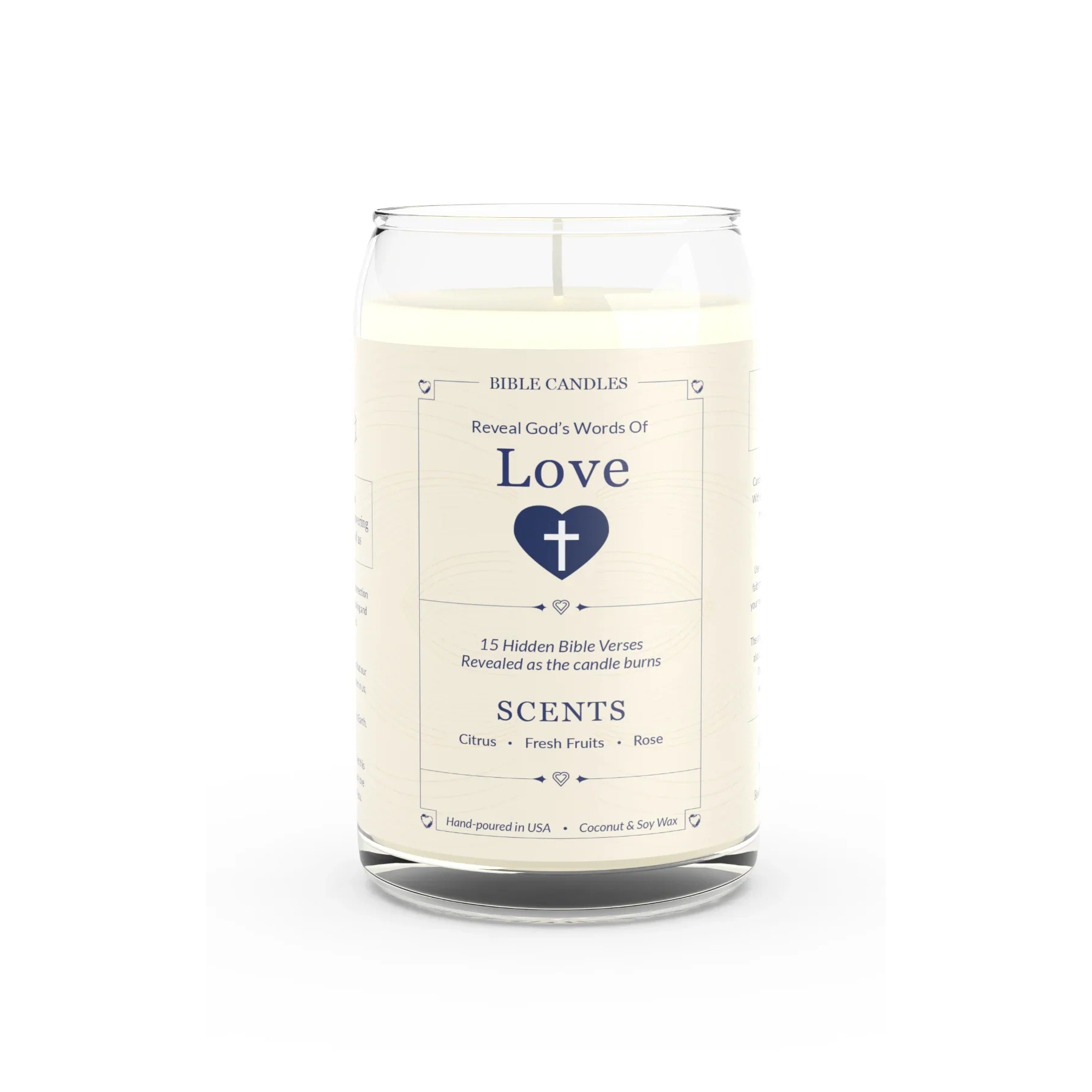 Love Bible Candle - Citrus, Fresh Fruits & Rose Scent