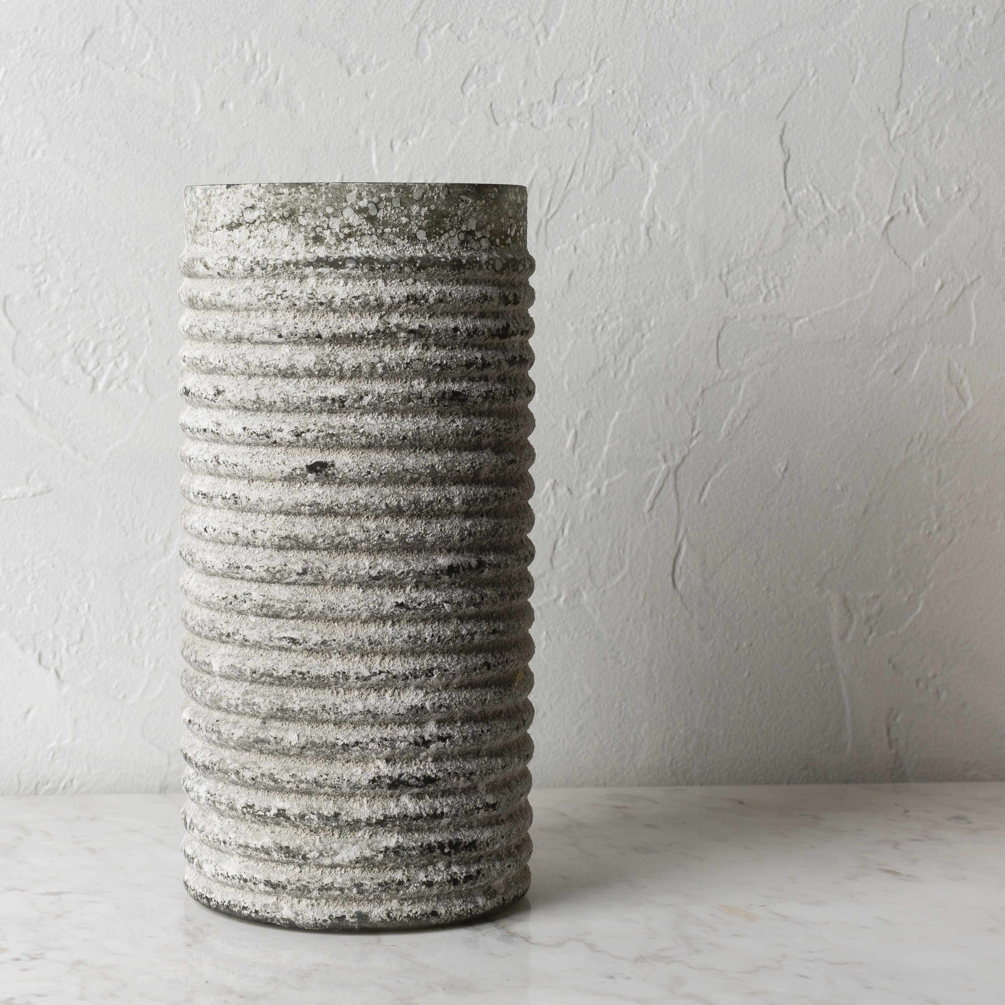 Polopina Gray Textured Cylindrical Decor-0