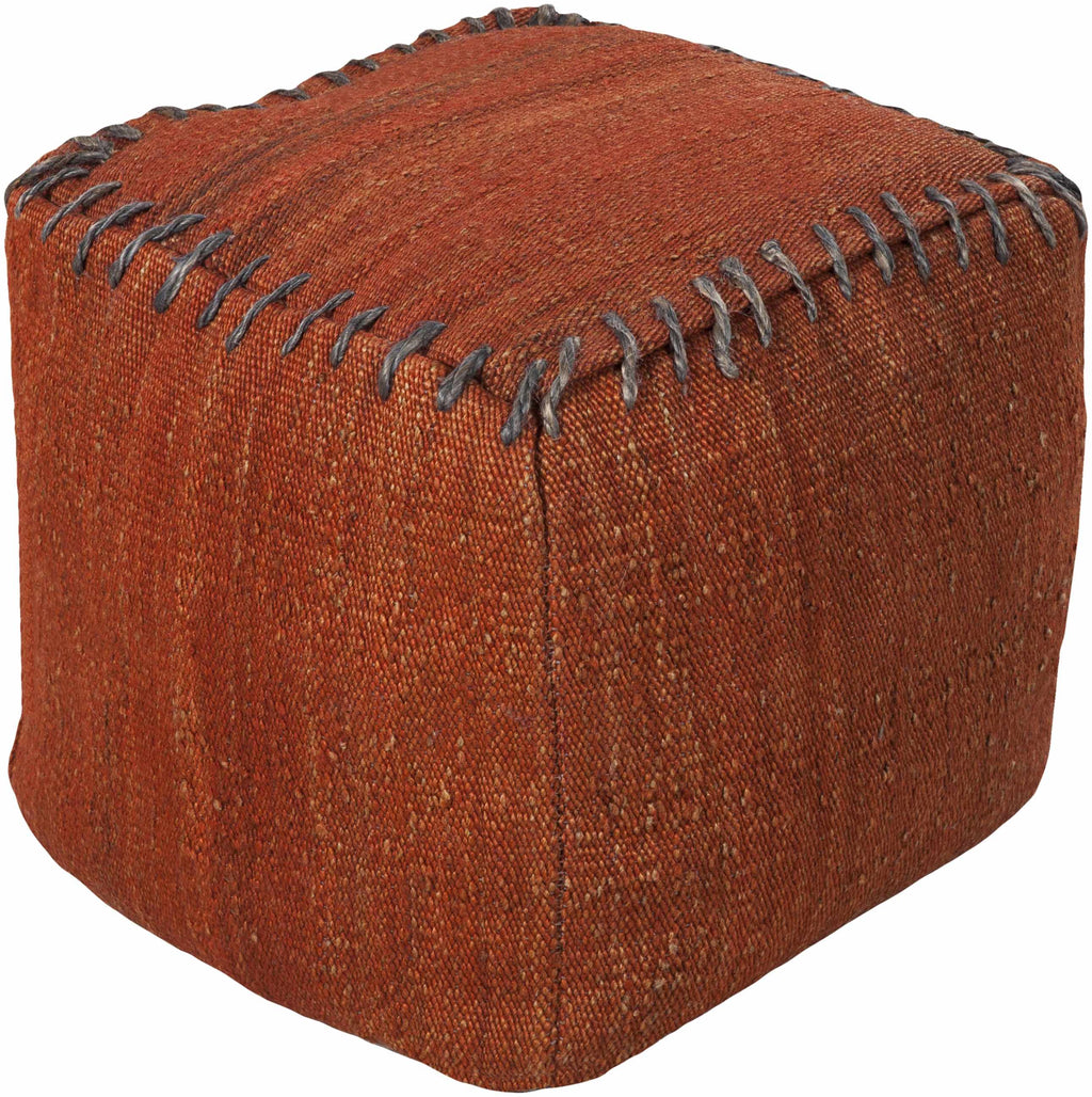 Castiadas Rust Geometric Pouf-0