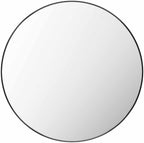 Round Mirror with Black Aluminum Frame-1