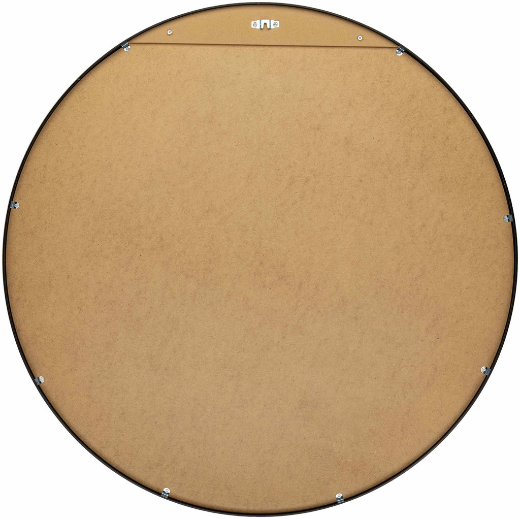 Round Mirror with Black Aluminum Frame-4