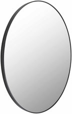 Round Mirror with Black Aluminum Frame-3