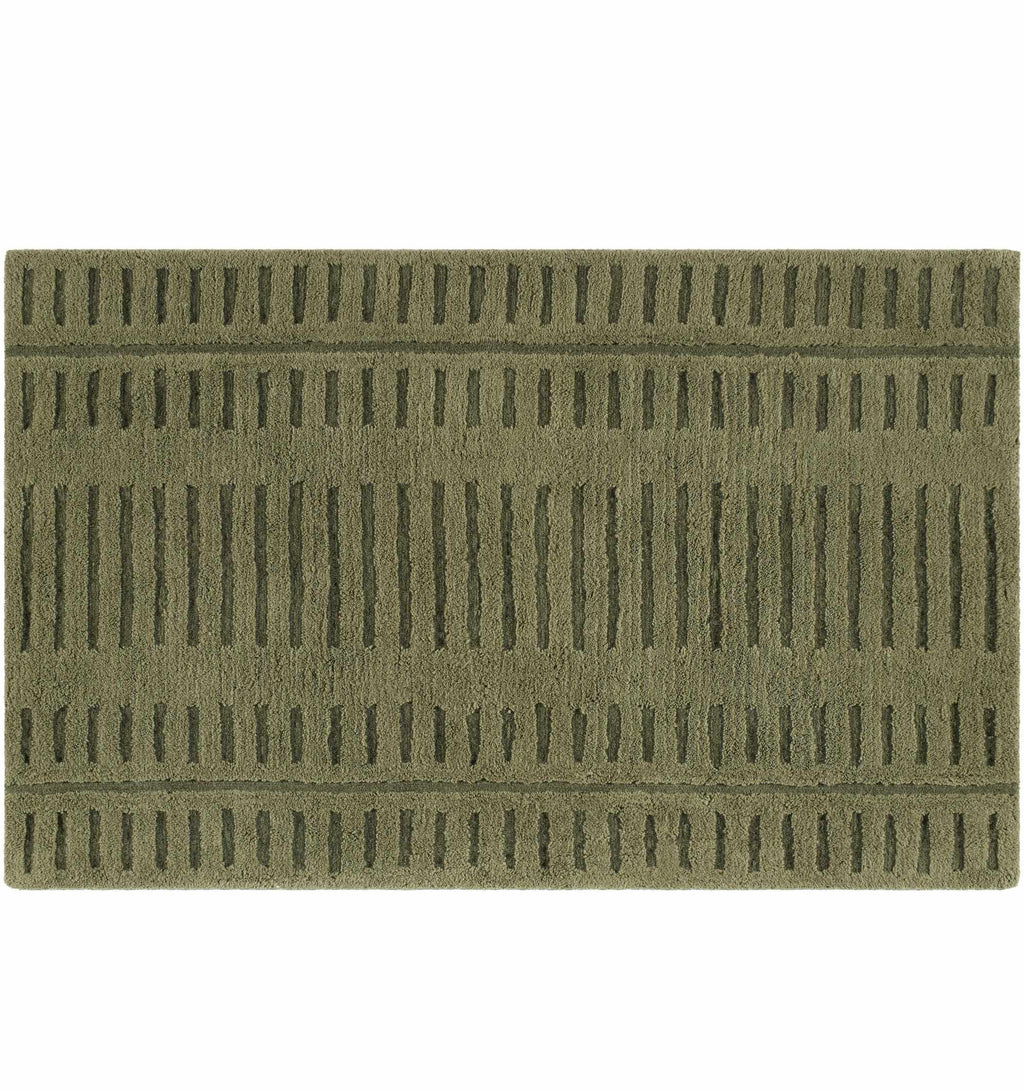 Washable Wool Rug - Green - Clearance-2