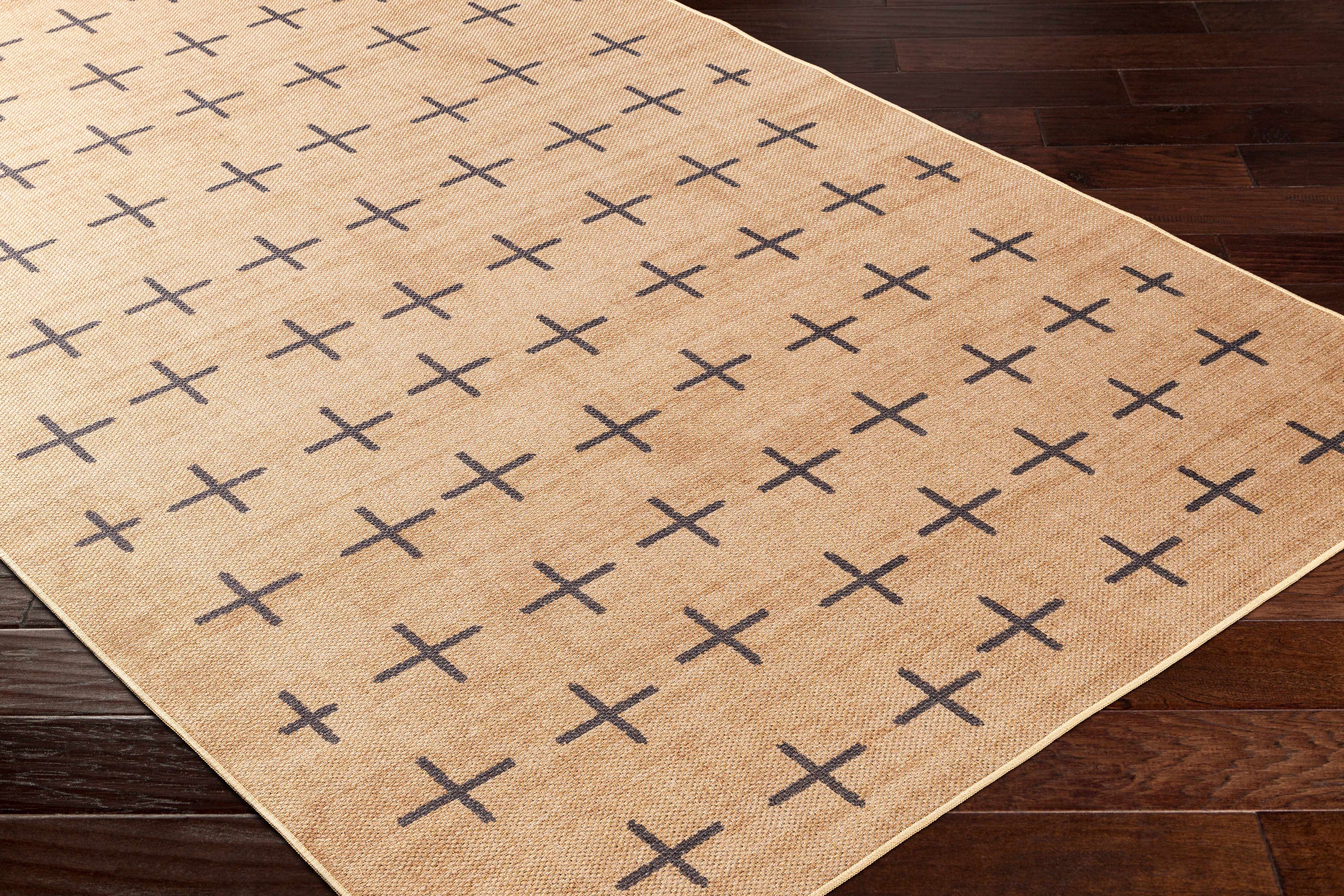 Haimi Black Washable Jutely Rug