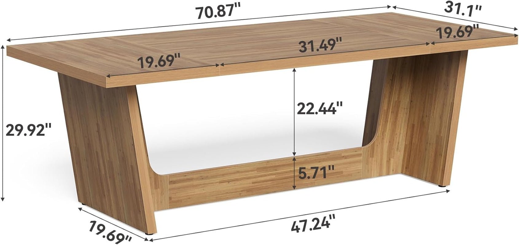 Spacious Wooden Executive Desk for Home Office Use-1