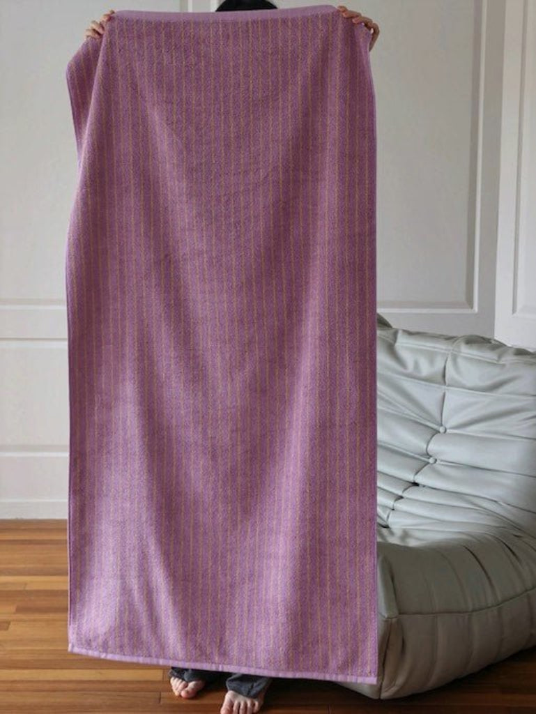 Ultra Soft Absorbent Retro Stripe Bath Towel - 100% Organic Cotton-9