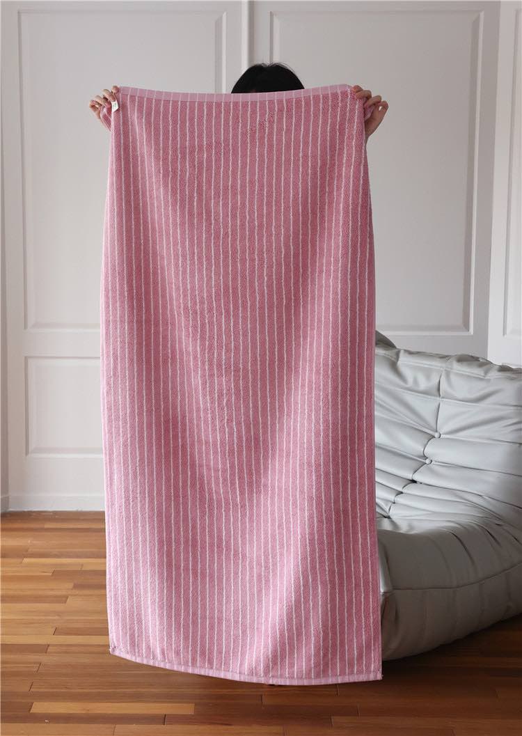 Ultra Soft Absorbent Retro Stripe Bath Towel - 100% Organic Cotton-7