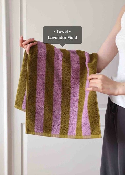 Ultra Soft Absorbent Retro Stripe Bath Towel - 100% Organic Premium Combed Cotton-10