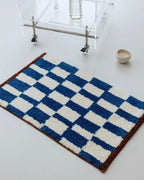 Ultra Soft Retro Checker Bath Rug, Absorbent, Anti-slippery Mat-0